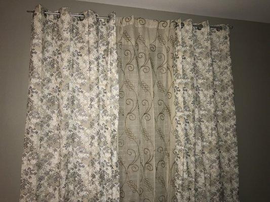 Curtain hanging, curtain rod installation