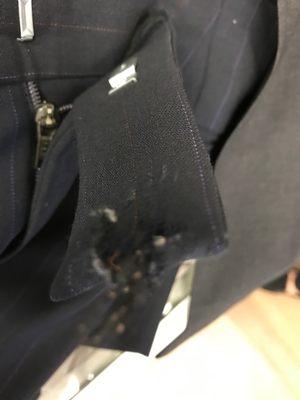 Ruin the hook tab after dry cleaning