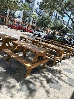 Neon Lunchbox exterior patio.