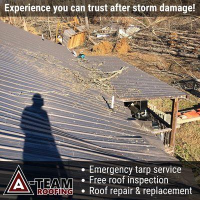 Call the A-Team for a free roof inspection today! We offer commercial and residential roof repair and replacement!