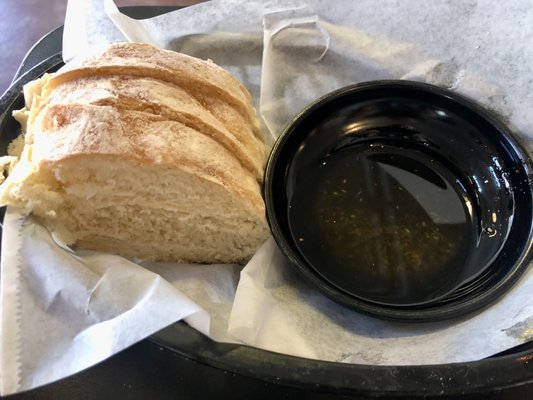 Complimentary bread & olive oil.