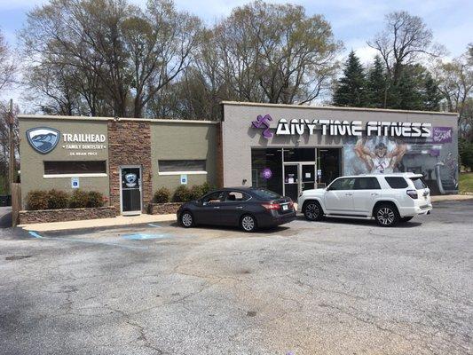 Next to anytime fitness on Main Street