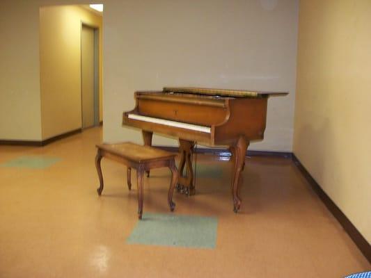 Our Beautiful donated piano for our students is pictured here.