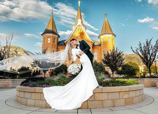 utah bridal session at provo city center temple