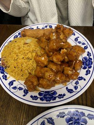 Orange chicken combo