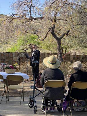 Early Easter Morning Service in the Festival Garden at Shadow Rock UCC