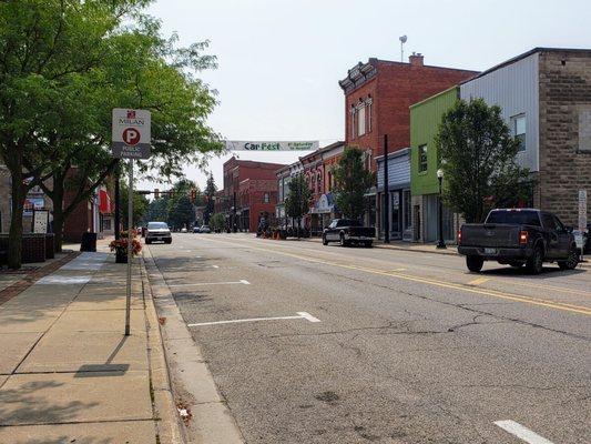 Looking Southeast on Main St. in Downtown Milan