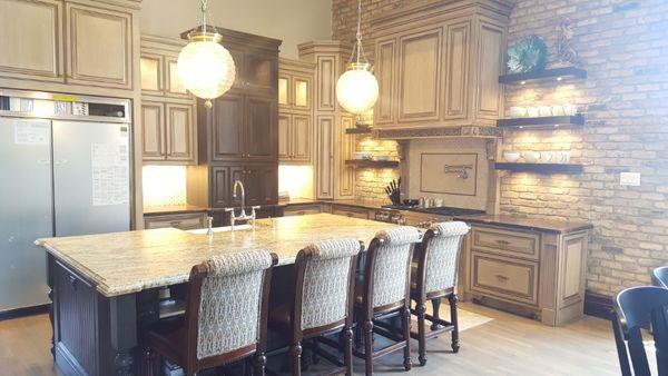 Yellow River Granite (leather finish) Island