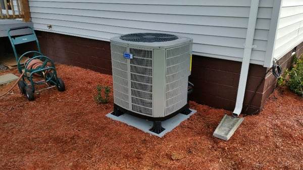 New American Standard 16 seer heatpump. We go above and beyond by making sure your new system looks as good as it performs.