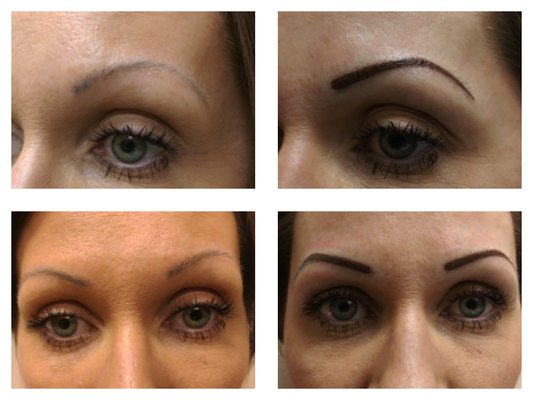 Brows Correction through Brow-Strokes / Microblading