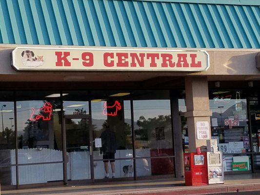 In a strip mall you can find K-9 Central