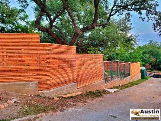 wood privacy fence