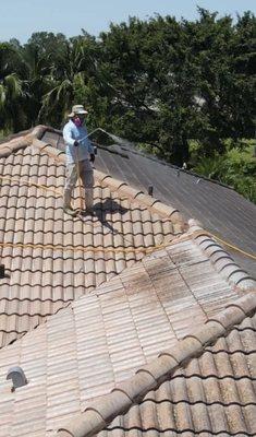 Soft Washing is Gentle on the Roof tiles and kills the mold and algae