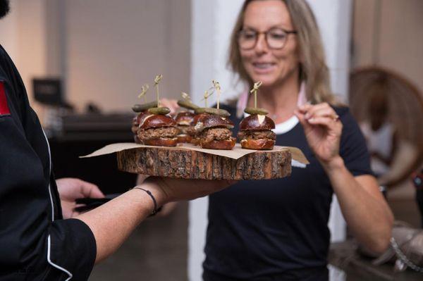 Pretzel Sliders, Chipotle Aioli.