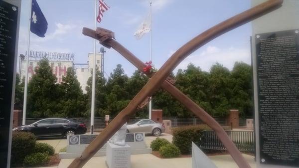 The beams from the World Trade Center.