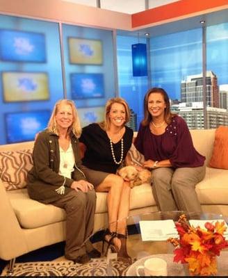 Fostering with A Heart for Animals has its perks! Here I am with Melissa Forman & Jeanne Sparrow with my foster dog Gizmo !