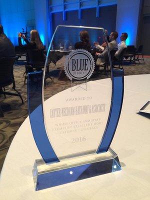 Awarded BLUE RIBBON OFFICE of EXCELLENCE AWARD. 1 of Only 4 office statewide received it. It is a great honor.