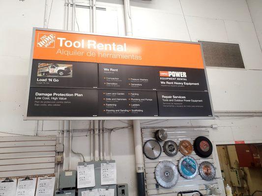 Inside of tool rental.