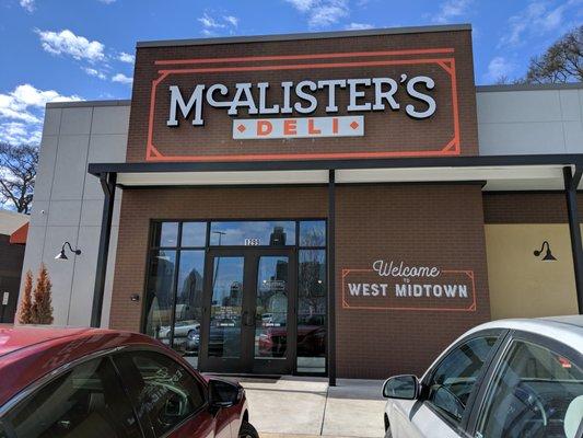 McAlister's Deli storefront. February 2, 2019.