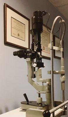 Eyesight meet your maker!!!!! LOL! The examination machine!