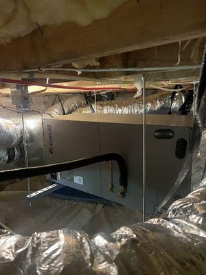 Gree AirHandler, piping, and ductwork