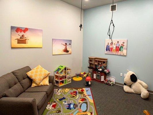 A playroom for play therapy.