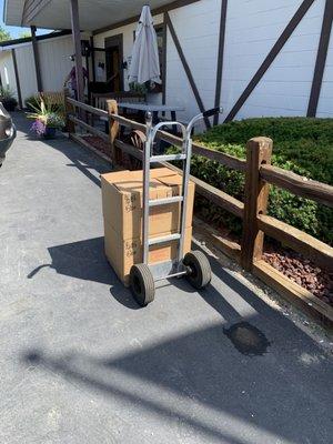 Meat is brought out and loaded into your vehicle by C. Roys employees