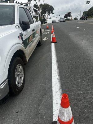 they are parking on the sidewalk and blocking bike lanes. very dangerous.