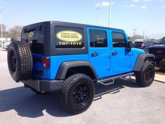 2012 Jeep Wrangler customized by the GCC team! (Lift kit, wheels and tires, window tint)