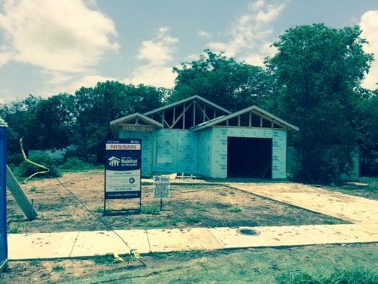 Habitat for Humanity project in South Dallas Restructure Roofing donated the material and labor for the roof.