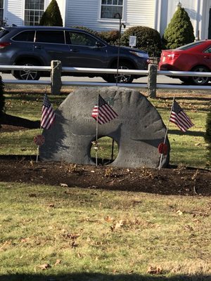 Firefighter memorial on the same common