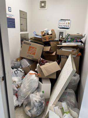 Trash rooms over flowing all the time