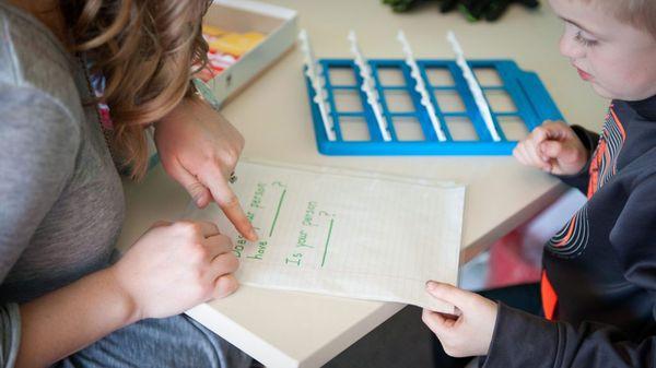 The speech and language therapists at The Center offer services unique to each child based on their developmental level.