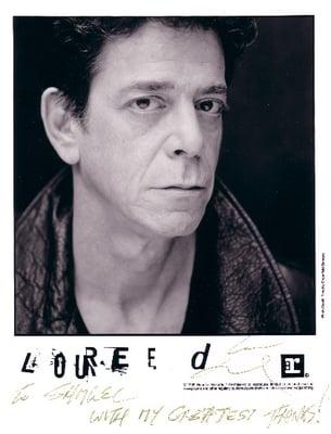 To Shmuel  With my greatest thanks!  Lou Reed