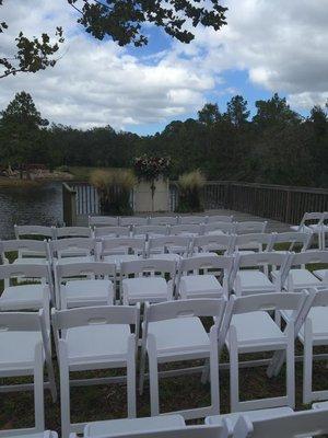 Outdoor Wedding Across Lake