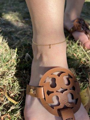 Infinity anklet, gold