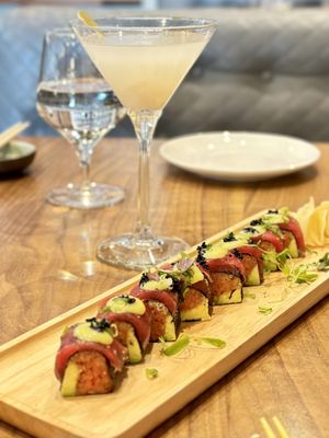 Crazy Tuna Roll no Rice.    Lychee Martini