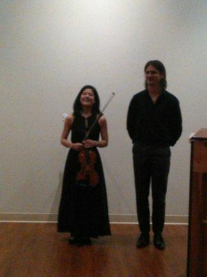 Violinist, Ms. Aya Kiyonaga; Pianist, Mr. Paul Voia-Tipei