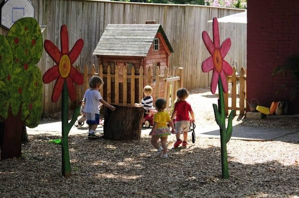 Part of the toddler outdoor play area.