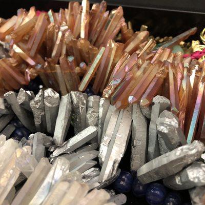 Gorgeous quartz crystals in a variety of colors and finishes.