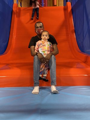 Daddy & Sojo! This slide was a "whole vibe"