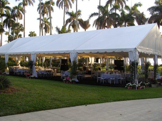 Eventmakers specializes in tents for special occasions.  No size tent is too big or too small.