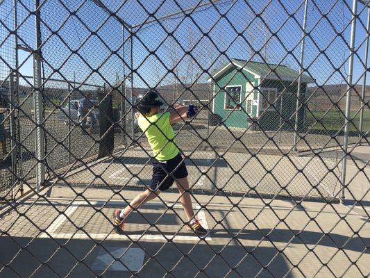 Our batting cages offer both softball and hardball