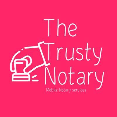 Logo for The Trusty Notary. Mobile notary services