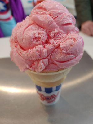 Bubble Gum ice cream! One of the 24 scrumptious flavors of hand dipped ice cream!