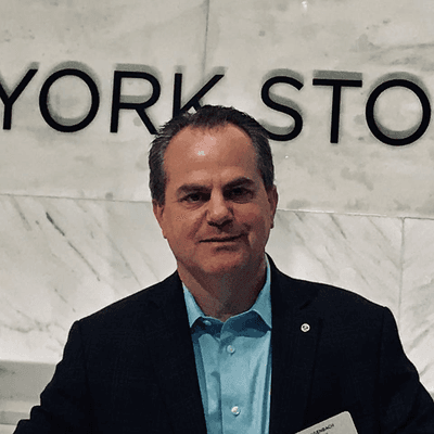 Ringing the bell at the N Y Stock Exchange