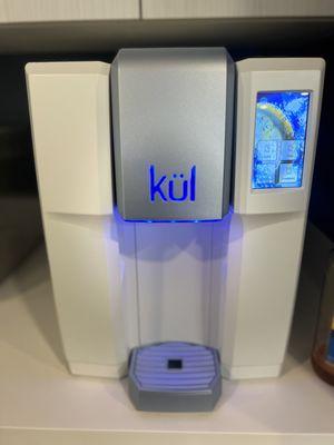 super Kul (pronounced KOOL) water station will provide hot/cold/ambient still or sparkling