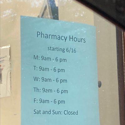 New hours