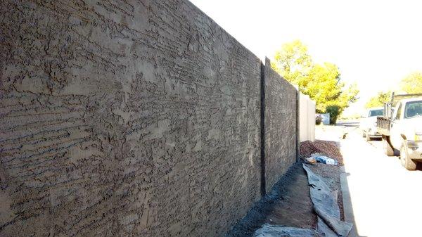 Stucco application complete