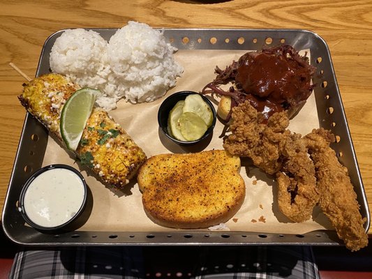 Smoke House combo with Smoked Brisket and Chicken Crispers!